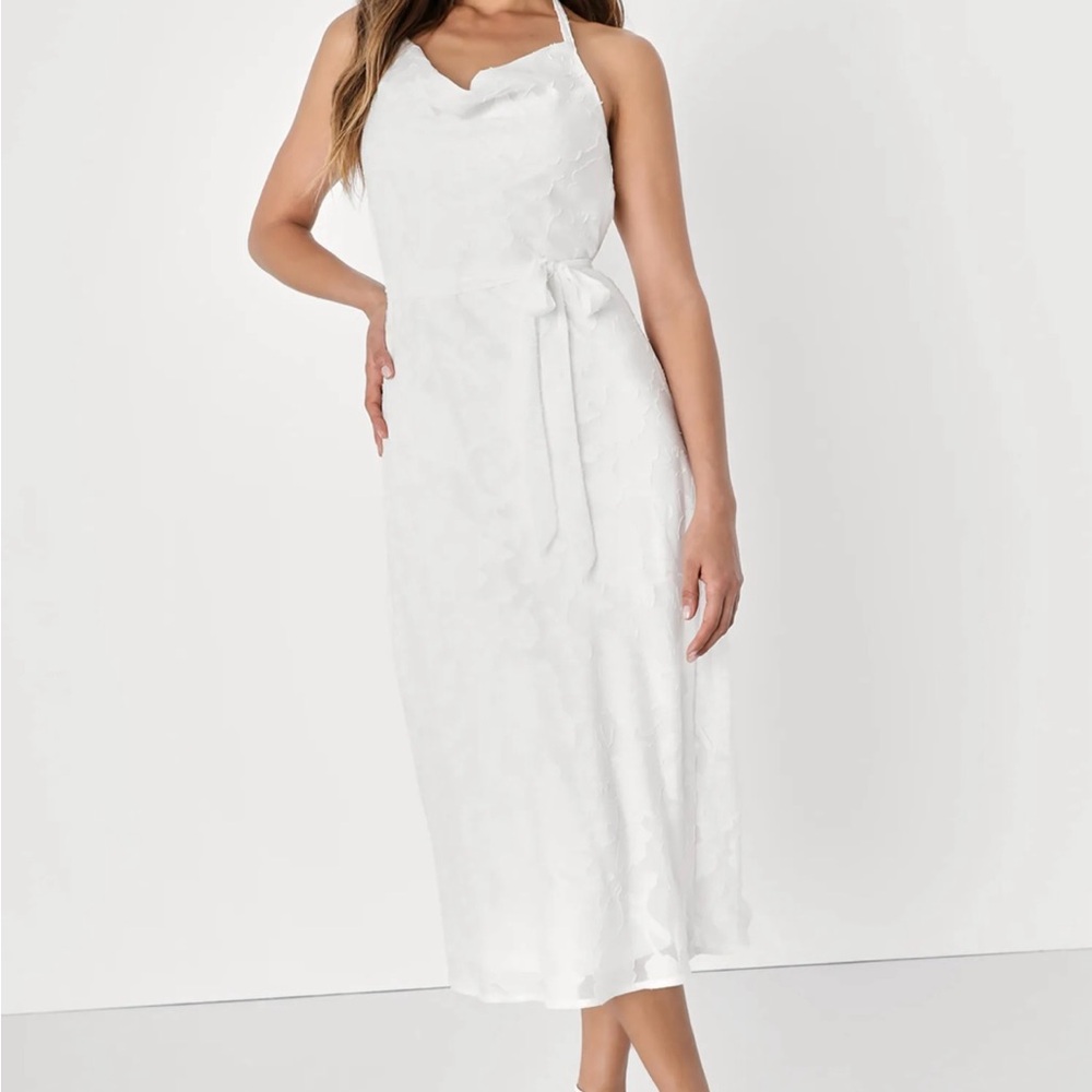 Lulu's White Halter Dress